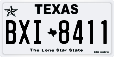 TX license plate BXI8411