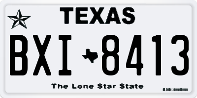 TX license plate BXI8413