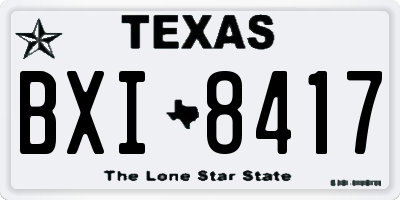 TX license plate BXI8417