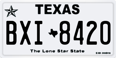 TX license plate BXI8420
