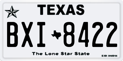 TX license plate BXI8422