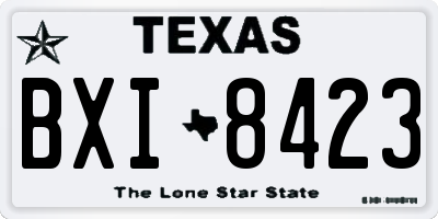 TX license plate BXI8423