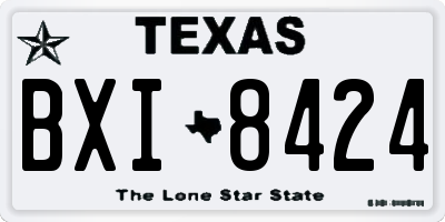 TX license plate BXI8424