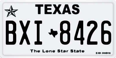 TX license plate BXI8426