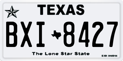TX license plate BXI8427