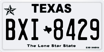 TX license plate BXI8429