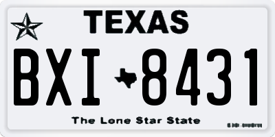 TX license plate BXI8431