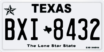 TX license plate BXI8432