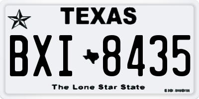 TX license plate BXI8435