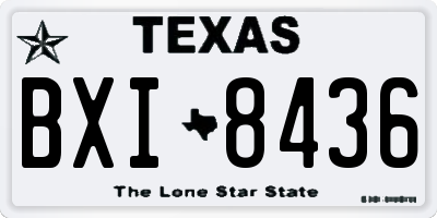 TX license plate BXI8436