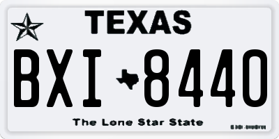 TX license plate BXI8440