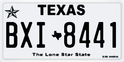 TX license plate BXI8441