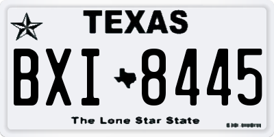 TX license plate BXI8445