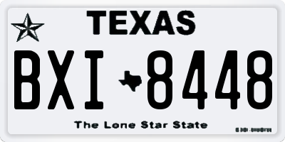 TX license plate BXI8448