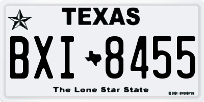 TX license plate BXI8455