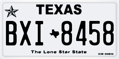TX license plate BXI8458