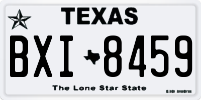 TX license plate BXI8459