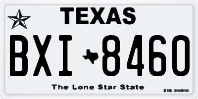 TX license plate BXI8460