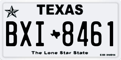 TX license plate BXI8461