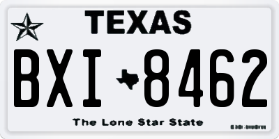 TX license plate BXI8462