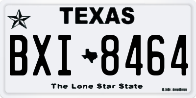 TX license plate BXI8464