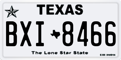 TX license plate BXI8466