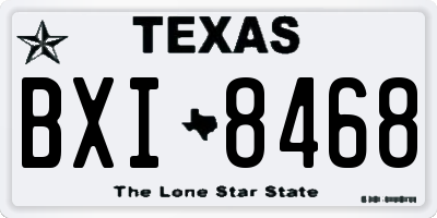 TX license plate BXI8468