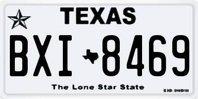 TX license plate BXI8469
