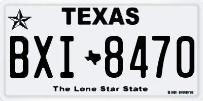 TX license plate BXI8470