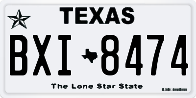 TX license plate BXI8474