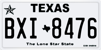 TX license plate BXI8476