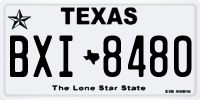 TX license plate BXI8480