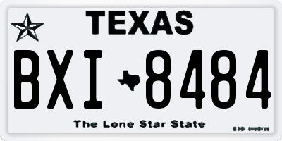 TX license plate BXI8484