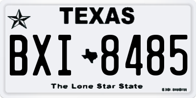 TX license plate BXI8485