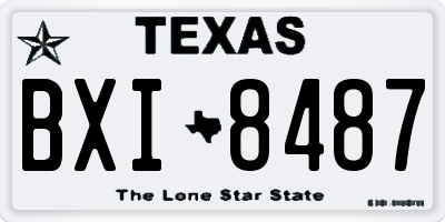TX license plate BXI8487