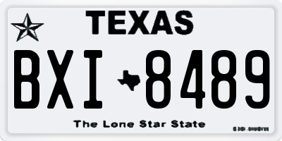 TX license plate BXI8489