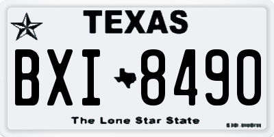 TX license plate BXI8490