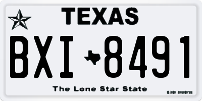 TX license plate BXI8491