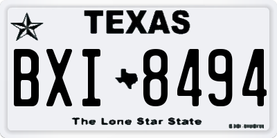 TX license plate BXI8494