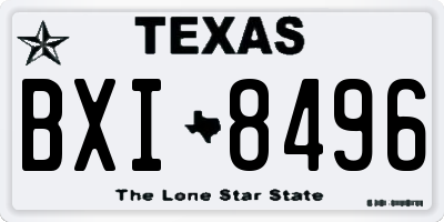 TX license plate BXI8496
