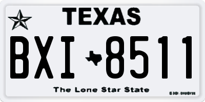TX license plate BXI8511