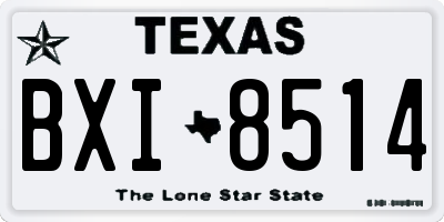 TX license plate BXI8514
