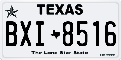 TX license plate BXI8516