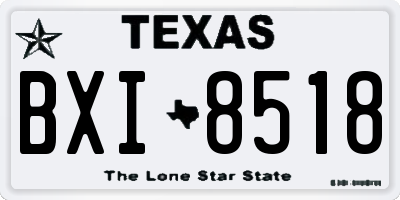 TX license plate BXI8518