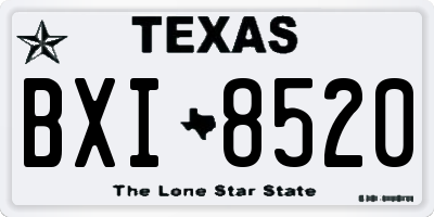 TX license plate BXI8520