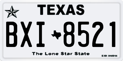 TX license plate BXI8521