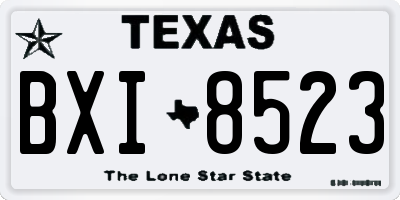 TX license plate BXI8523