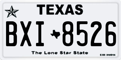 TX license plate BXI8526