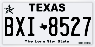 TX license plate BXI8527