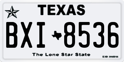 TX license plate BXI8536